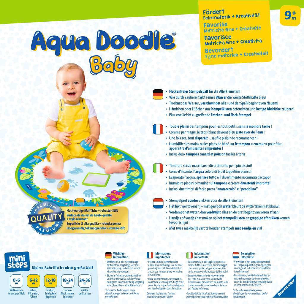 Lot de pailles en silicone Zoe, bleu multicolore