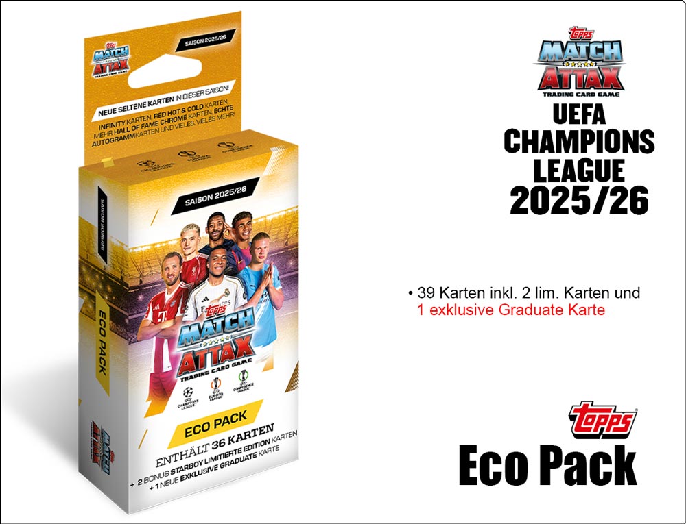 UEFA Champions League Match Attax 2025/2026 TC – ECO PACK
