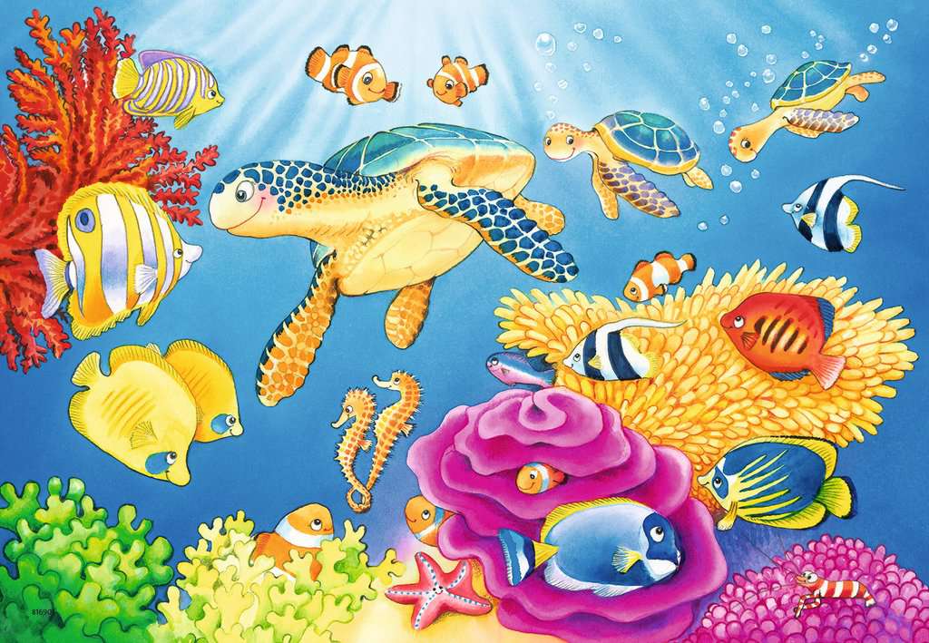 Kinderpuzzle Kunterbunte Unterwasserwelt