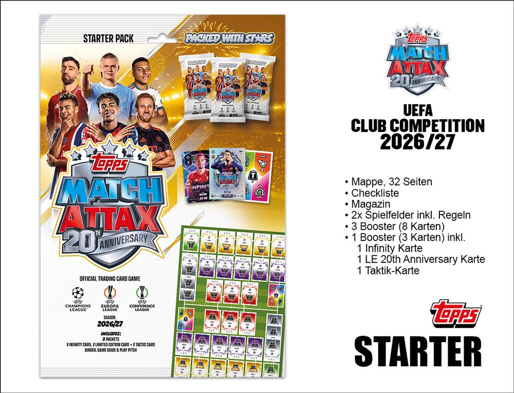 UEFA Champions League Club Competition Match Attax 2026/2027 – STARTER
