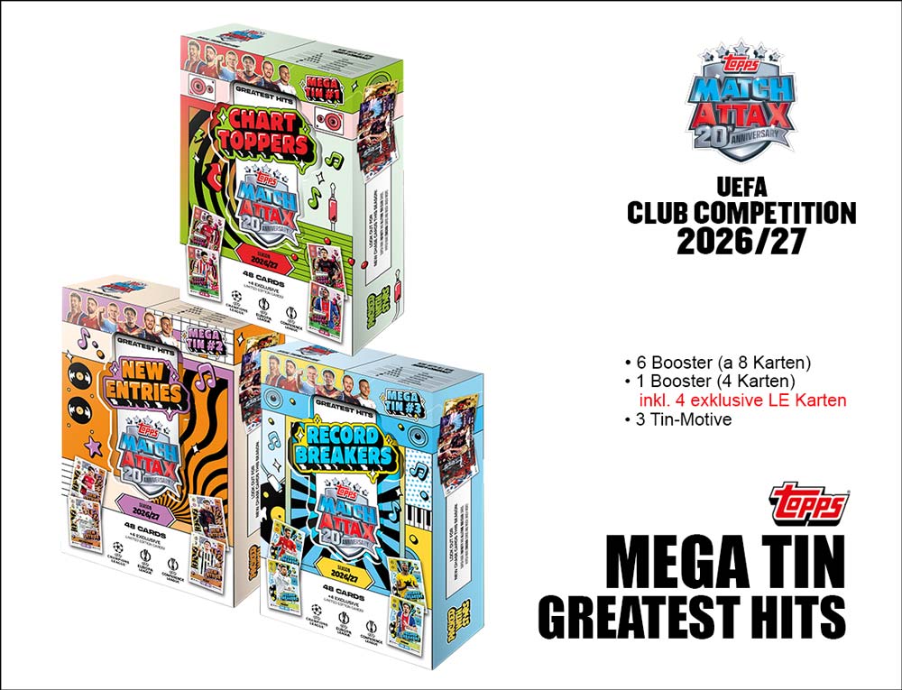 UEFA Champions League Club Competition Match Attax 2026/2027 – MEGA TINS