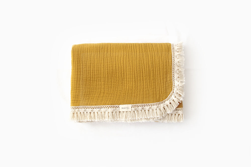Muslin Decke Mustard