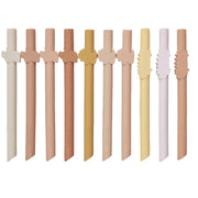 Badu Silikon Trinkhalme Set Safari Rose Mix