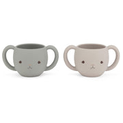 Lot de pailles en silicone Zoe, bleu multicolore