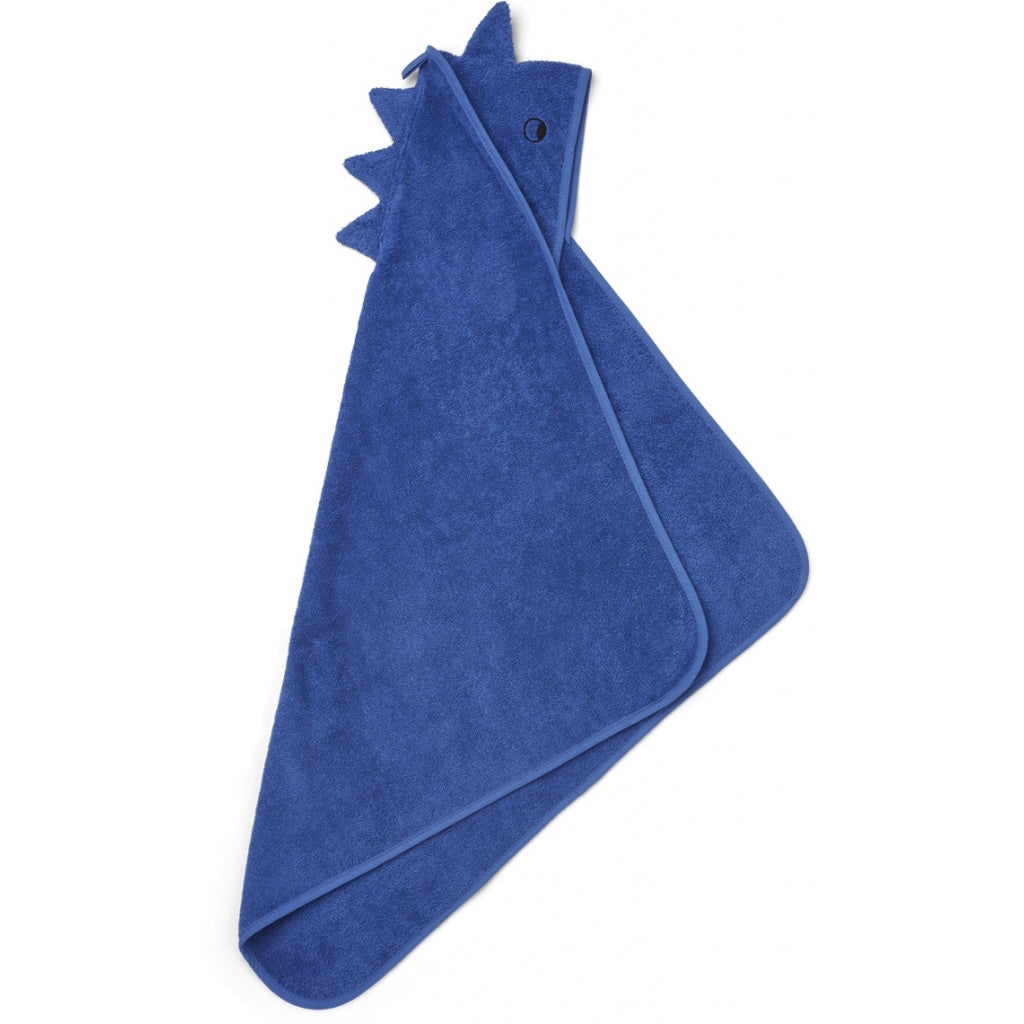 Augusta Kapuzen Badetuch Dino Surf Blue (Grösse Kleinkind)