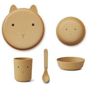 Brody tableware set 4 pieces Rabbit Yellow Mellow