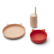 Nathan Silikon Geschirrset Apple Red Multi Mix