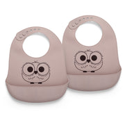 2er Set Silikon Lätzchen Eule Woodrose
