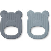 Geo chewing ring set Mr Bear Blue Mix / Yellow Mellow