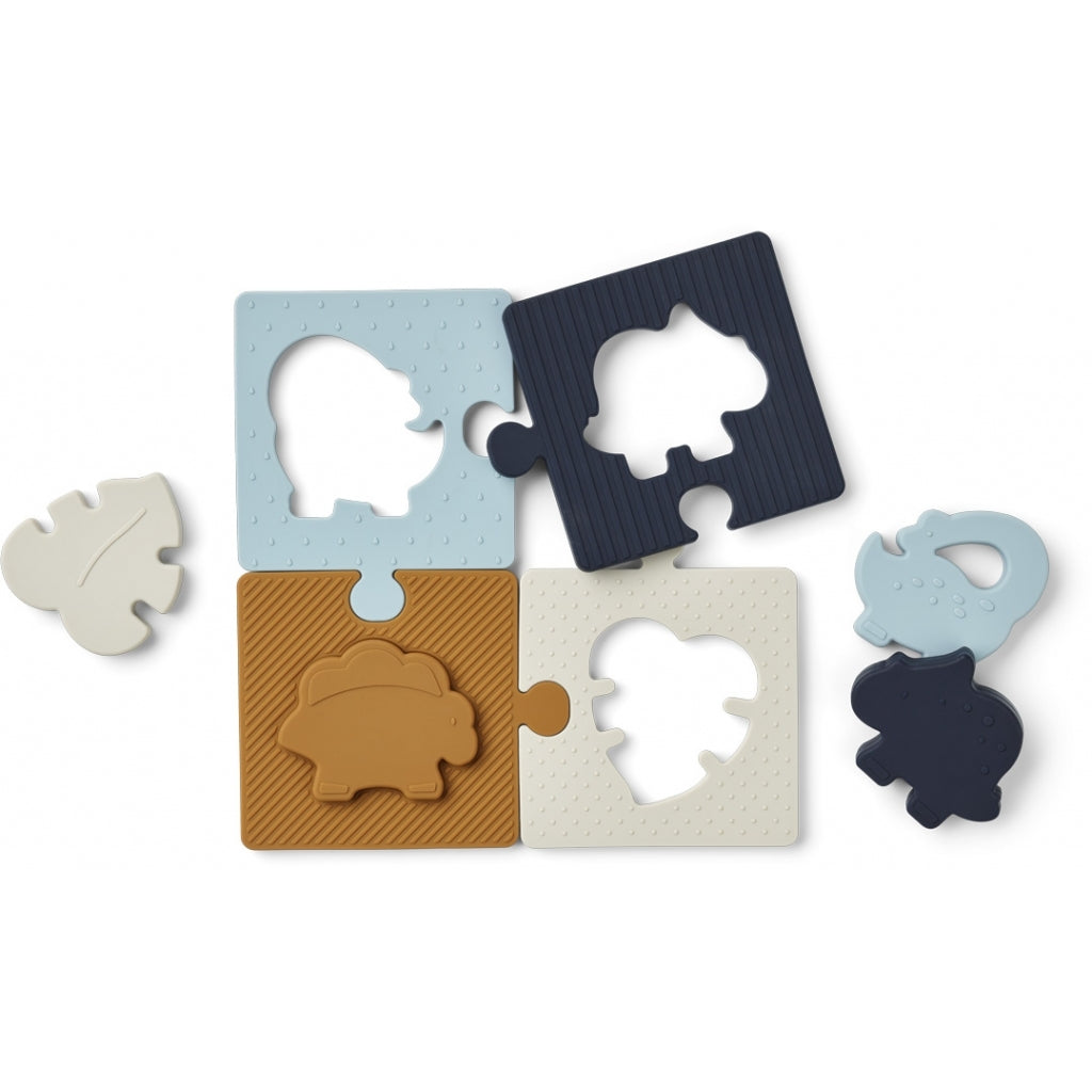 Puzzle de motricité Bodil Dino Bleu Mer Mix
