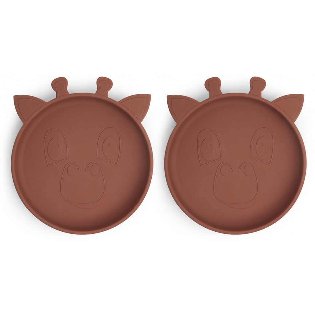 Akila Silikon Tellerset Giraffe Mahogany