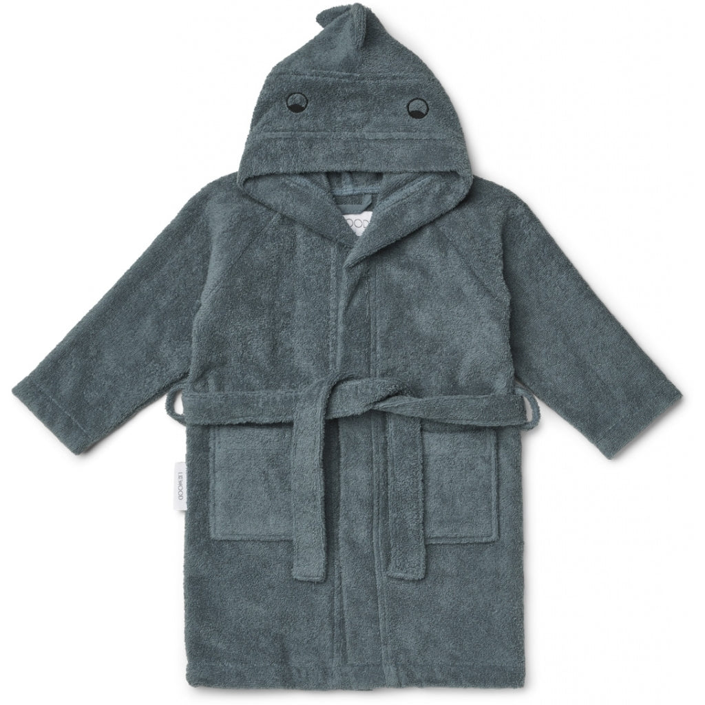 Lily bathrobe Dino Whale Blue