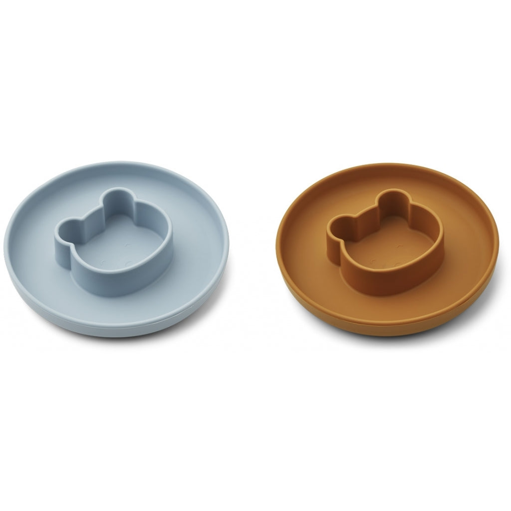 LIEWOOD - Gordon Silikon Schalen Set Sea Blue Mustard Mix