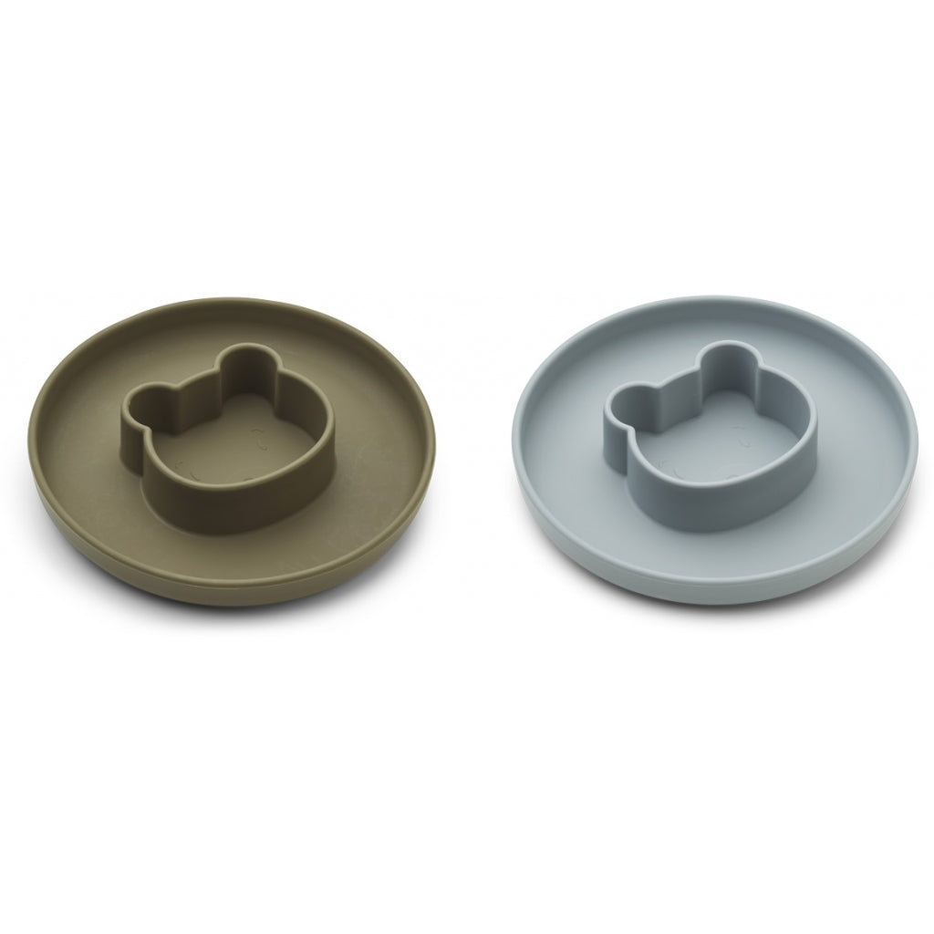 Gordon Silikon Schalen Set Mr Bear Blue - Khaki