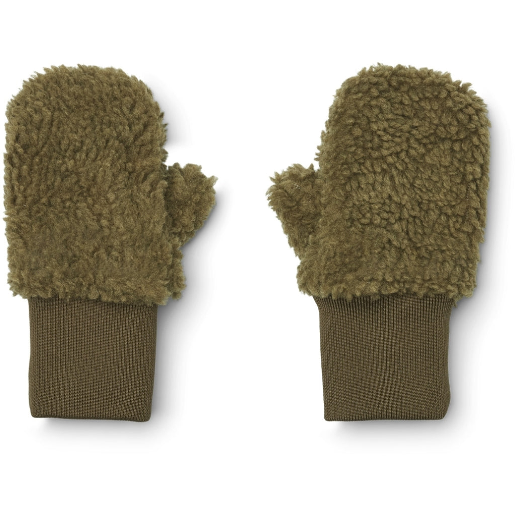 Gants Coy en tissu peluche kaki