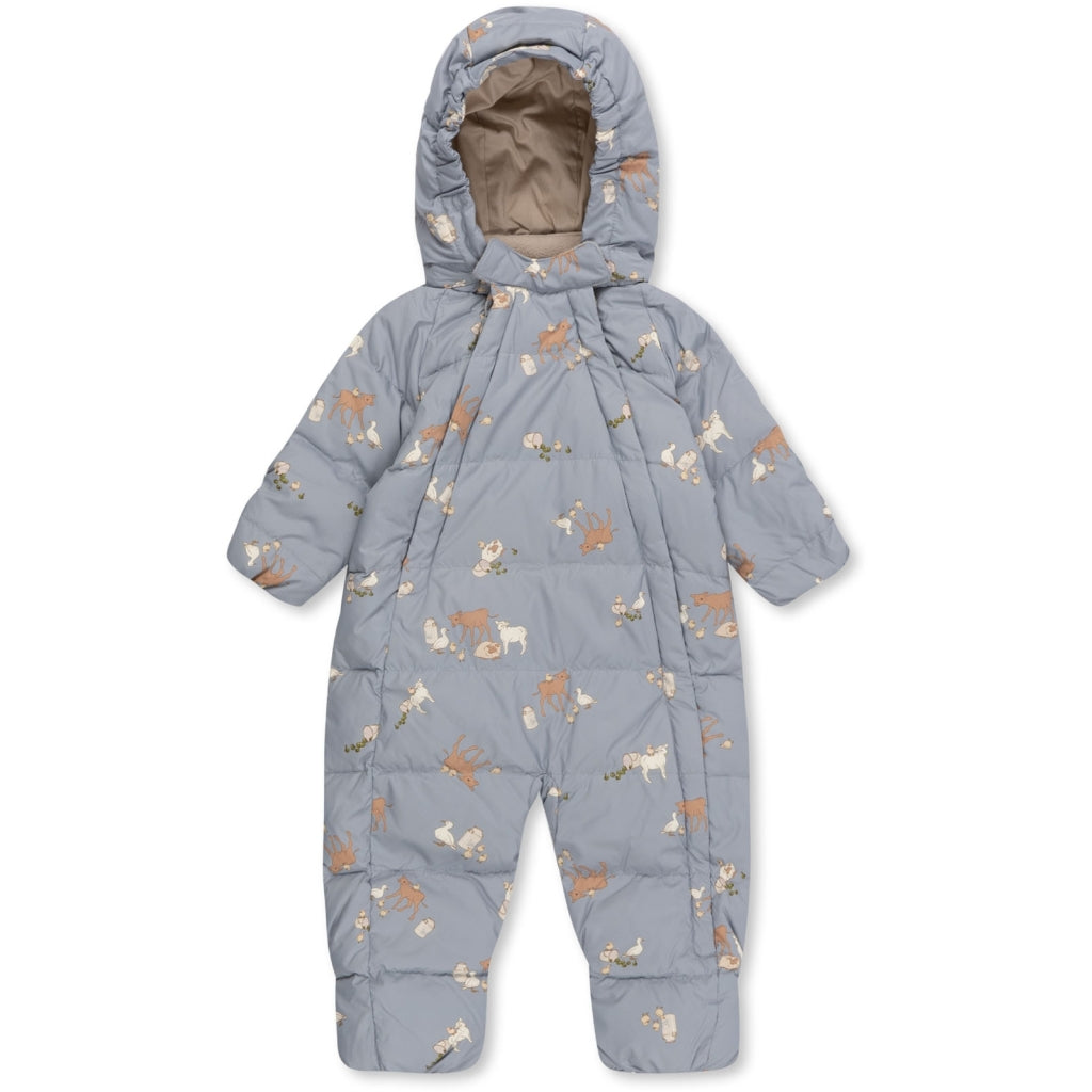 Baby Daunen Overall Farm Blue