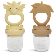 Lot de pailles en silicone Zoe, bleu multicolore