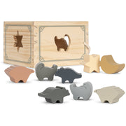 Lot de pailles en silicone Zoe, bleu multicolore