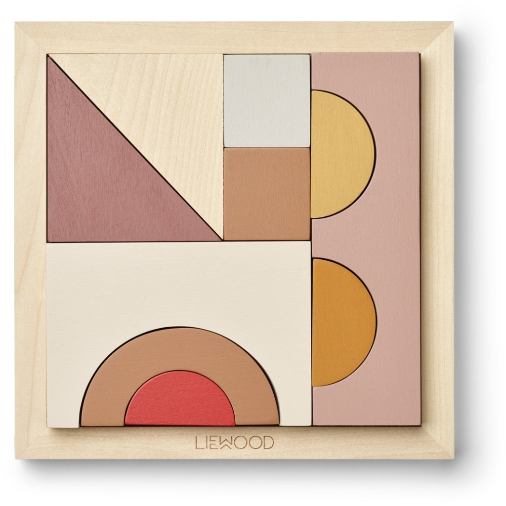 Puzzle en bois Ishan Rose Multicolore