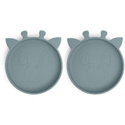 Akila Set d'assiettes en silicone Girafe Lead
