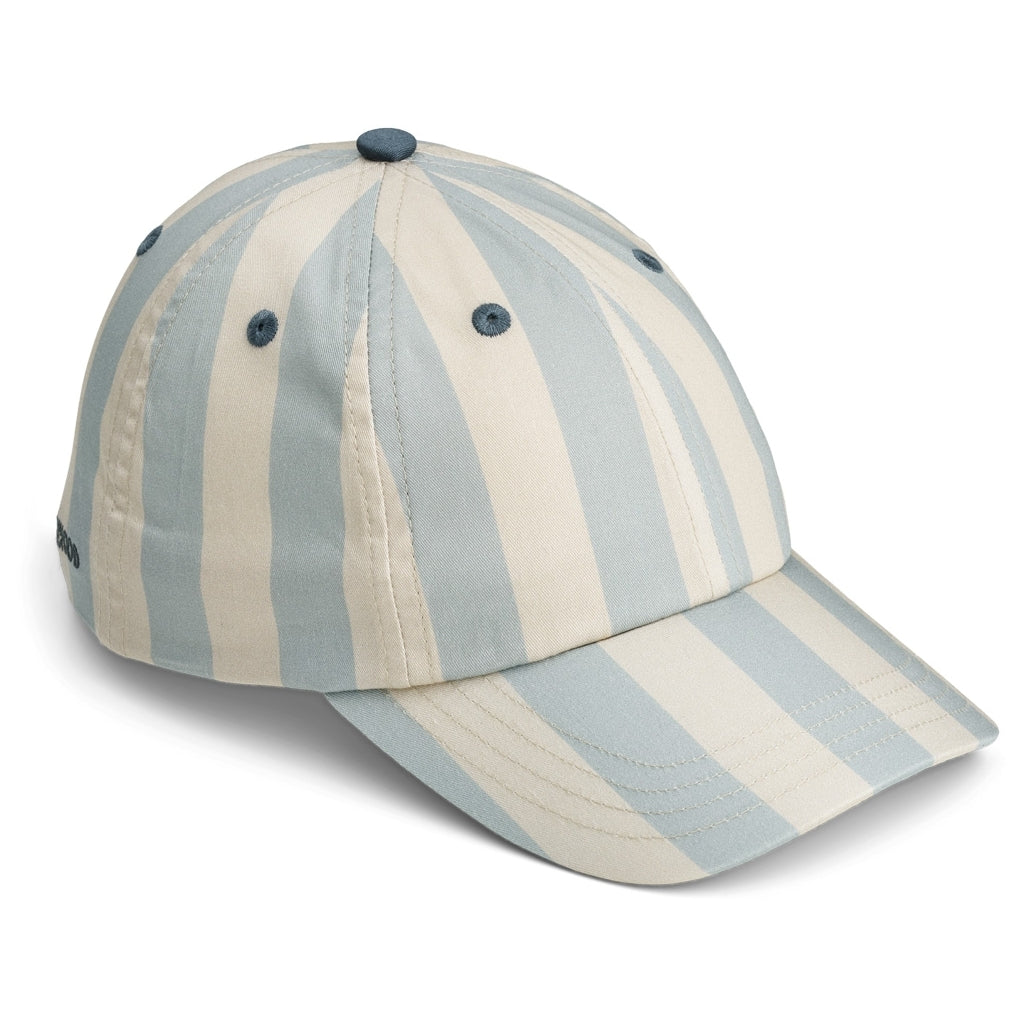 Casquette Danny à rayures bleu marine sable