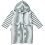 Gray Wellness Bademantel Waffelstoff Peppermint - Weiss