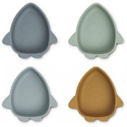 Ensemble de bols en silicone Iggy Rocket bleu spatial