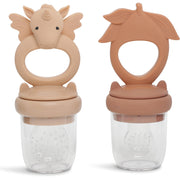 Lot de pailles en silicone Zoe, bleu multicolore