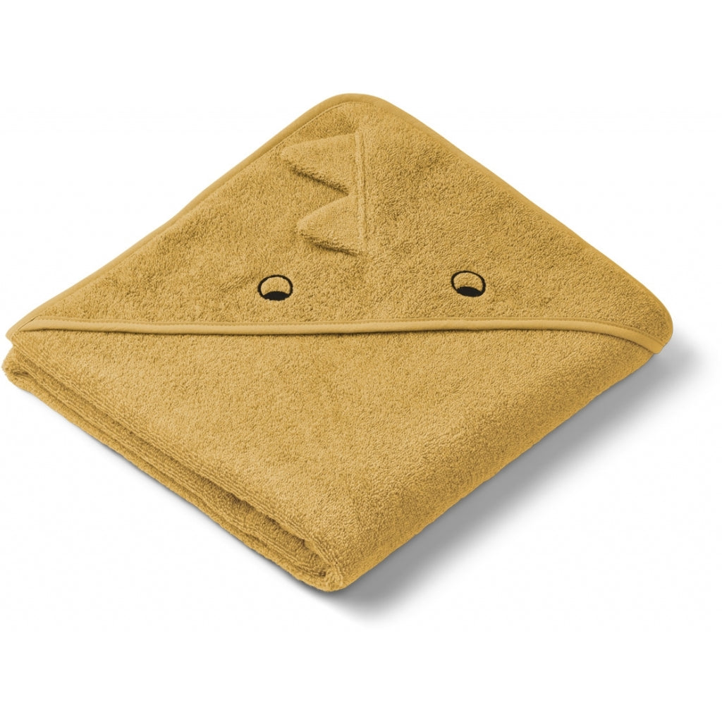 Serviette de bain à capuche Augusta Dino Jaune Doux (Taille enfant)