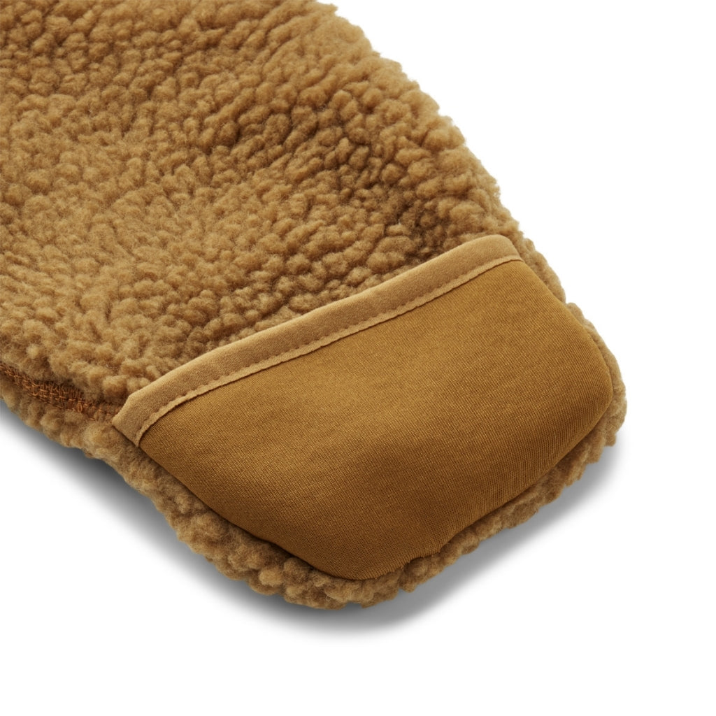 Combinaison bébé en tissu ours en peluche caramel doré
