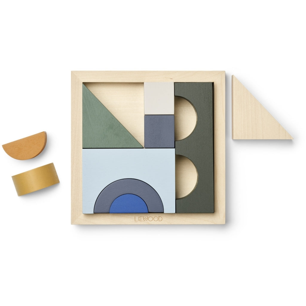 Puzzle en bois Ishan Faune Vert Mix