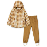Parker Softshell Regenbekleidungsset Kariert Golden Caramel
