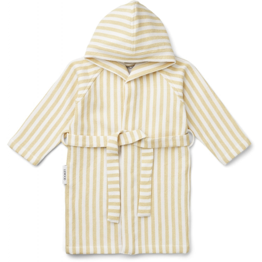 Gray Wellness Bathrobe Waffle Fabric Jojoba - White