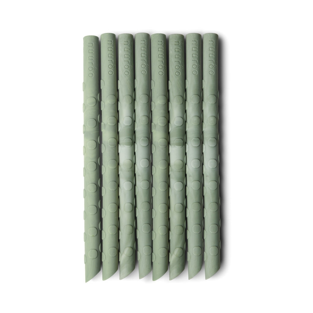 Trinkhalme Set Marmor Grün