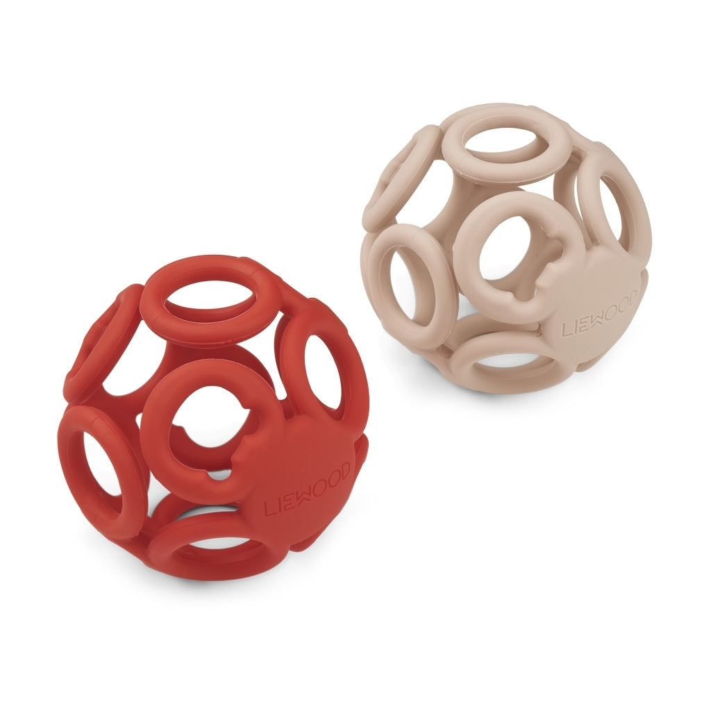 Ensemble de boules de jasmin rouge pomme/rose