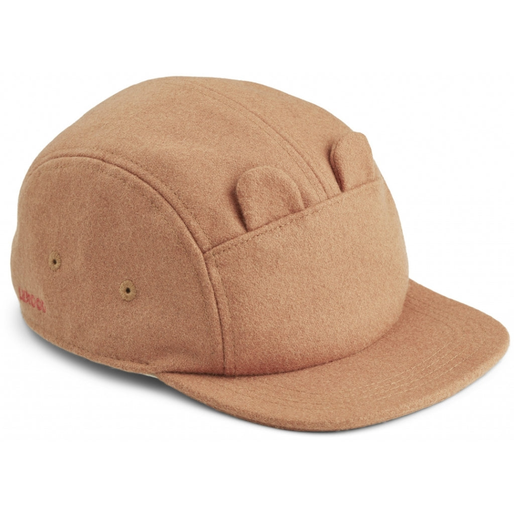 Bonnet Reese, oreilles en feutre de laine, rose de Toscane