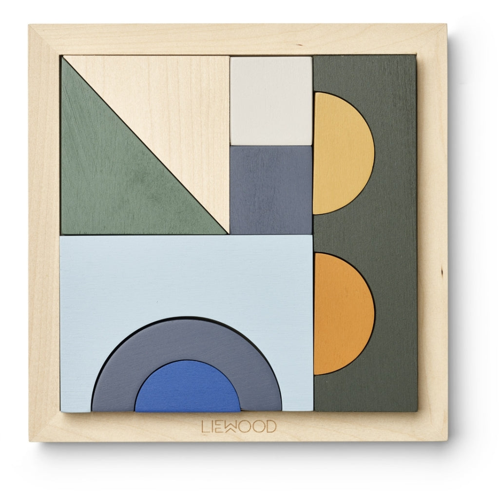 Puzzle en bois Ishan Faune Vert Mix