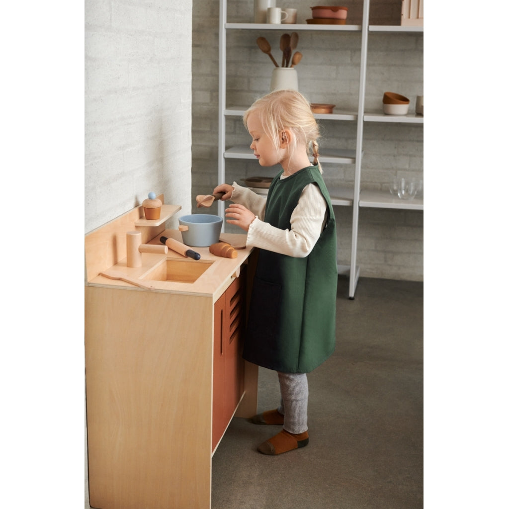 Tablier de peinture caramel doré