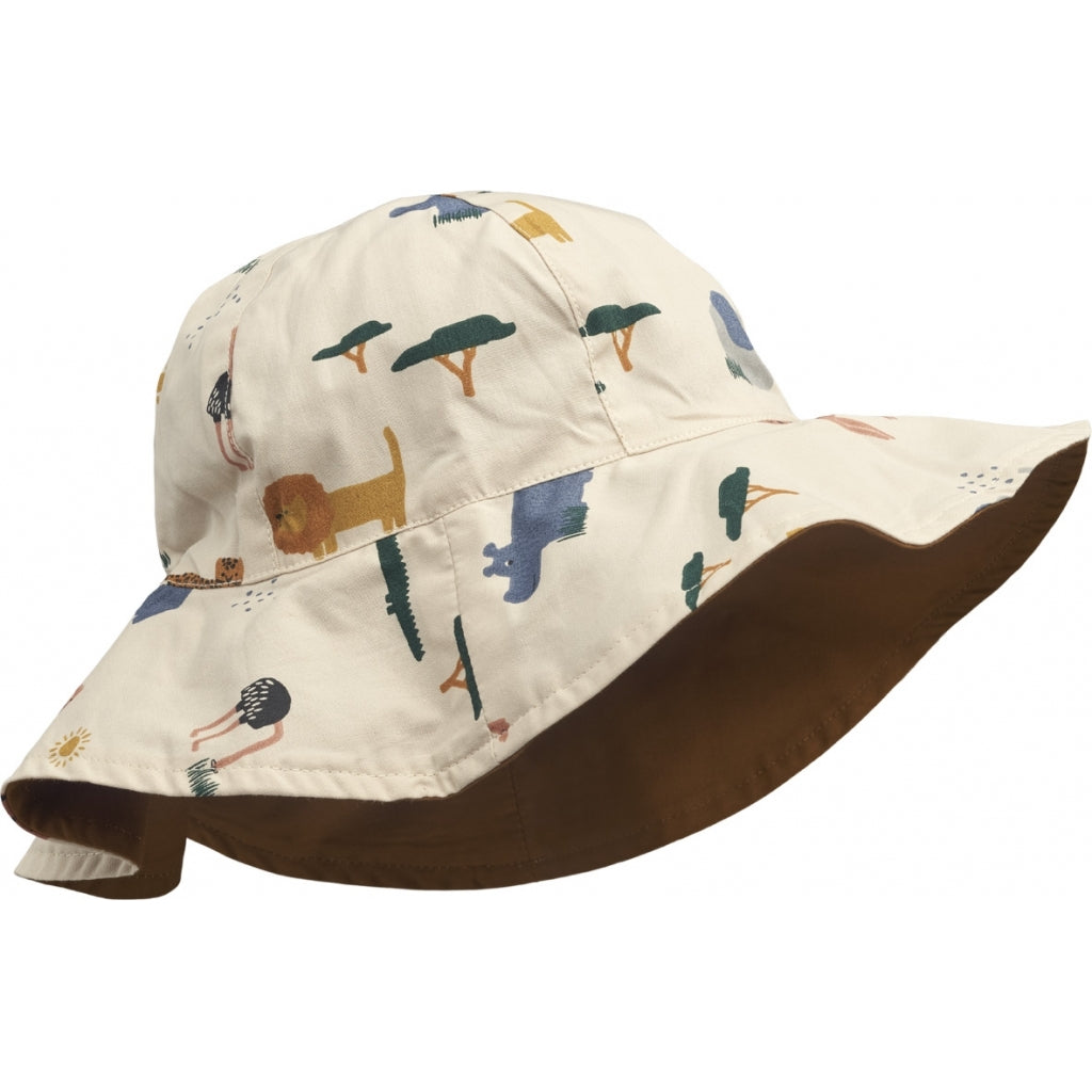 Chapeau de soleil réversible Amelia Safari Sandy