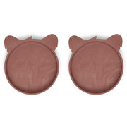 Silikon Tellerset Koala Marmor Rot