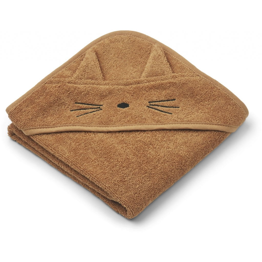 Albert Kapuzen Badetuch Cat Almond (Grösse Baby)