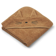 Albert Kapuzen Badetuch Cat Almond (Grösse Baby)