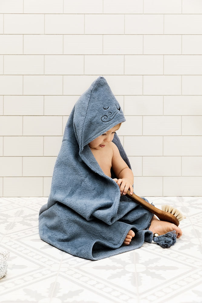 Kapuzen Badetuch Tender Blue