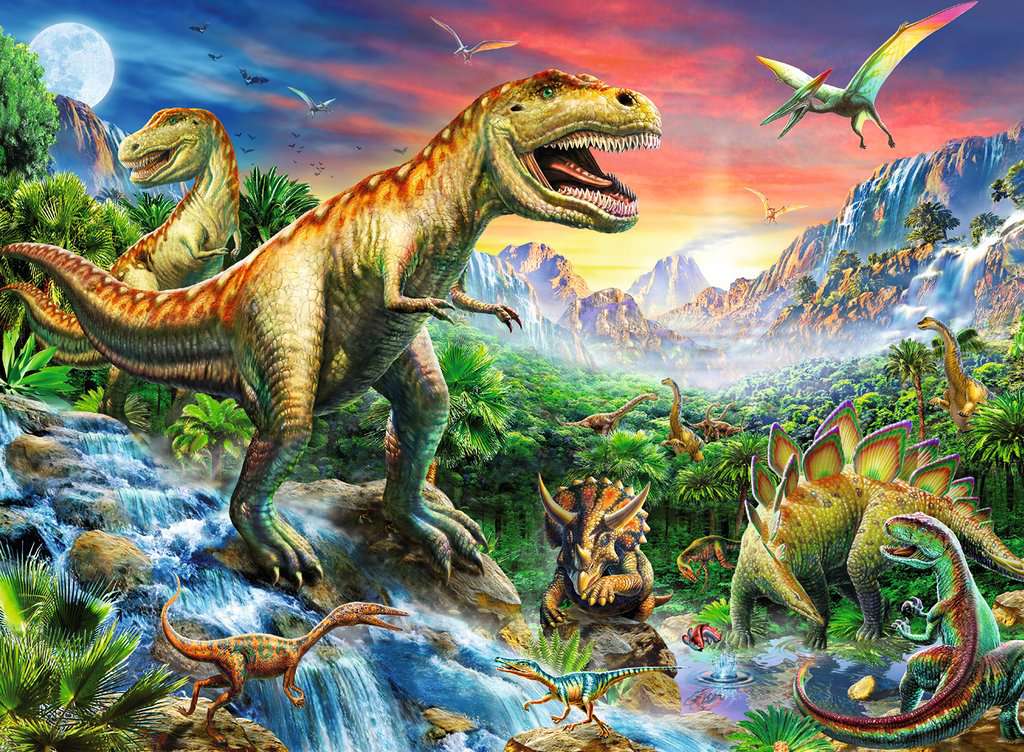 Kinderpuzzle Bei den Dinosauriern