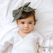 Leinen Stirnband Olive
