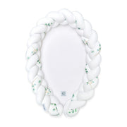 Baby nest bed snake, baby nest 2 in 1, eucalyptus white