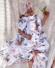 XL Bambus Swaddle Vintage Fowers