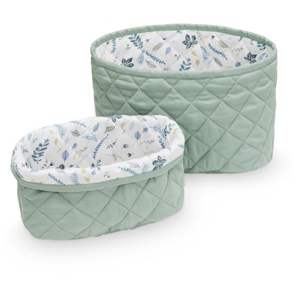 Lot de paniers de rangement Misty Green