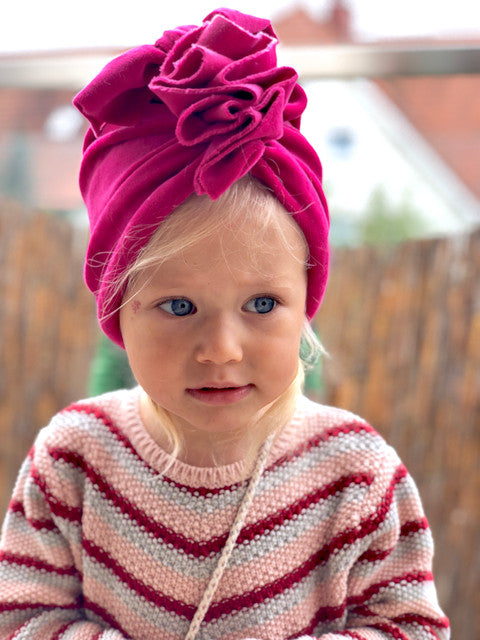 Turban Samt Fuchsia