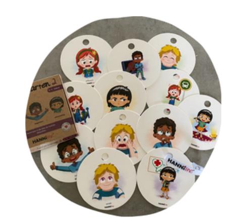 Lot de pailles en silicone Zoe, bleu multicolore